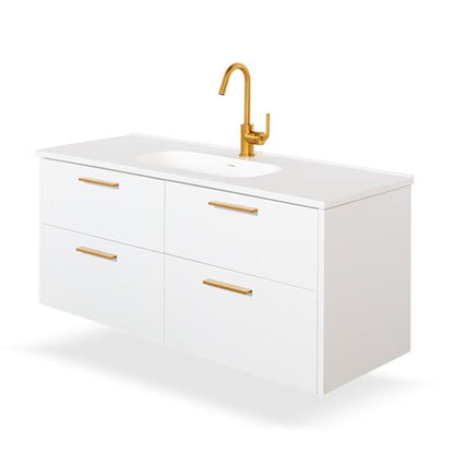 Lacava - Aquatre Wall-Mount Under-Counter Vanity With Four Drawers With Notch In Back For Plumbing
