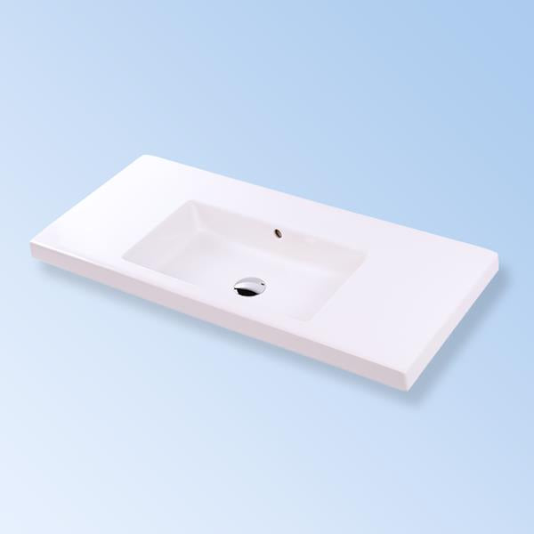 Lacava - Aquaquattro Wall-Mount, Vanity Top Or Self-Rimming Porcelain Bathroom Sink With An Overflow