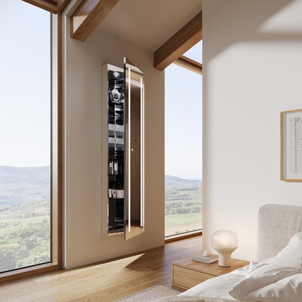 Electric Mirror - Ascension Lighted Wardrobe Cabinet 20 x 69 - Right Door Swing