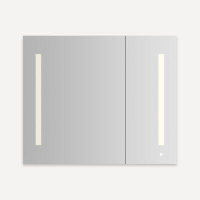 Robern - Aio Lighted Medicine Cabinet, 3630, 2 Door, Large Door Left Hand, Audio 2700K