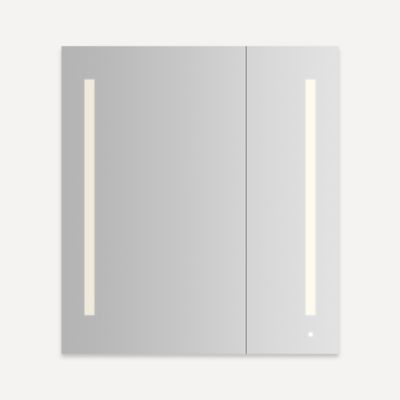 Robern - Aio Lighted Medicine Cabinet, 3640, 2 Door, Large Door Left Hand, Audio 2700K