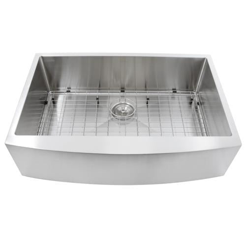 Nantucket Sinks - 33 Inch Pro Series Small Radius Farmhouse Apron Front Stainless Steel Sink