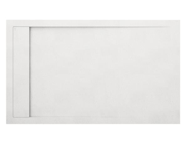 MTI - 6036 Mineral Composite Multi-Threshold Hidden End Drain Shower Base In Pizarra Texture -Rh