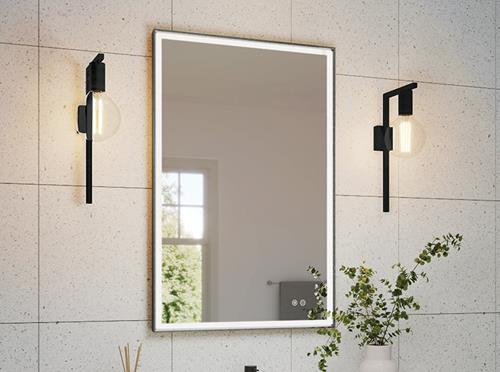 Fleurco - Artus Framed Mirror with Defog and Light