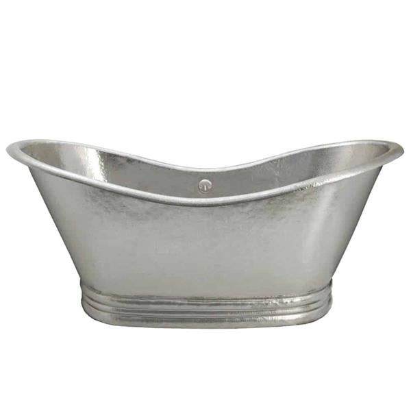 Native Trails - 72 Inch Aurora Freestanding Copper Bathtub in Brushed Nickel