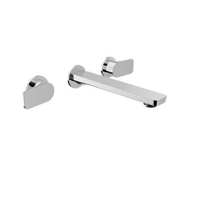 Baril - Petite B04 2 handles wall-mounted lavatory faucet, drain not included