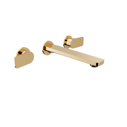 Baril - Petite B04 2 handles wall-mounted lavatory faucet, drain not included