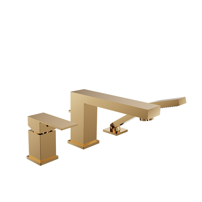 Baril - Rec B05 3-piece deck mount tub filler with hand shower