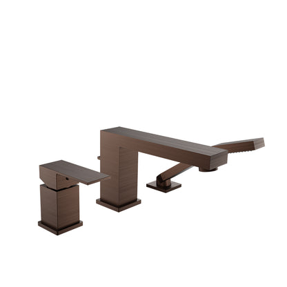 Baril - Rec B05 3-piece deck mount tub filler with hand shower
