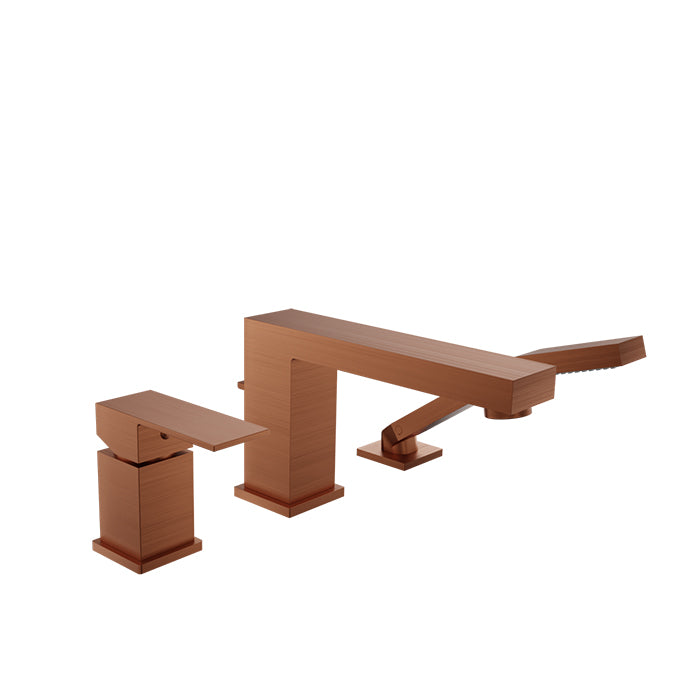 Baril - Rec B05 3-piece deck mount tub filler with hand shower