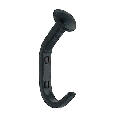 Beslagsboden - Nail Hook, Black Wrought Iron, Height 70 Mm