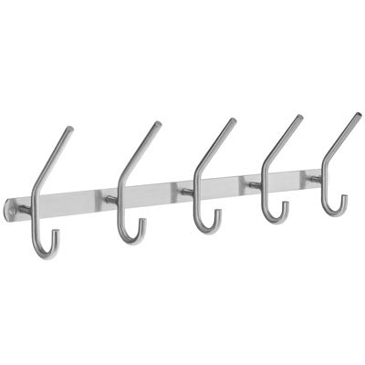 Beslagsboden - Hat And Coat Rack, 5 Hooks, Brushed Stainless Steel