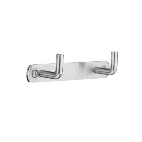 Beslagsboden - Coat Rack, Double B1052, In Brushed Stainless Steel