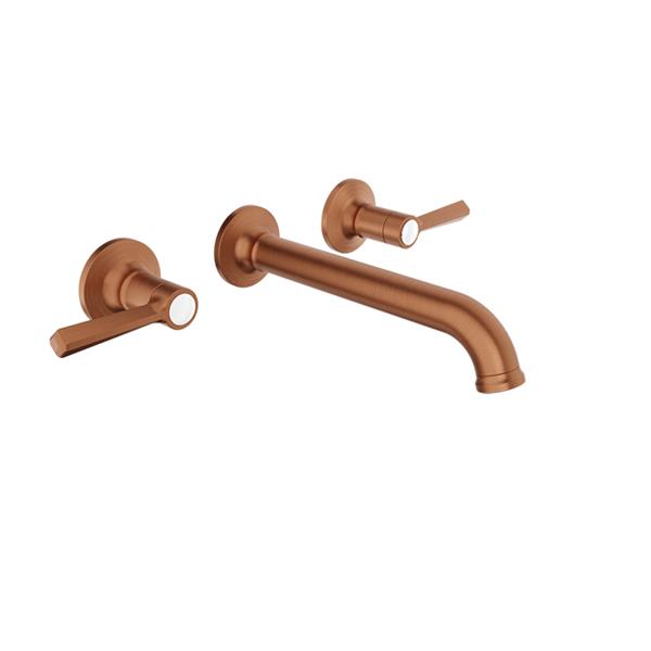 Baril - Beaumont B20 Trim only for 2 handles wall-mounted lavatory faucet, drain not included