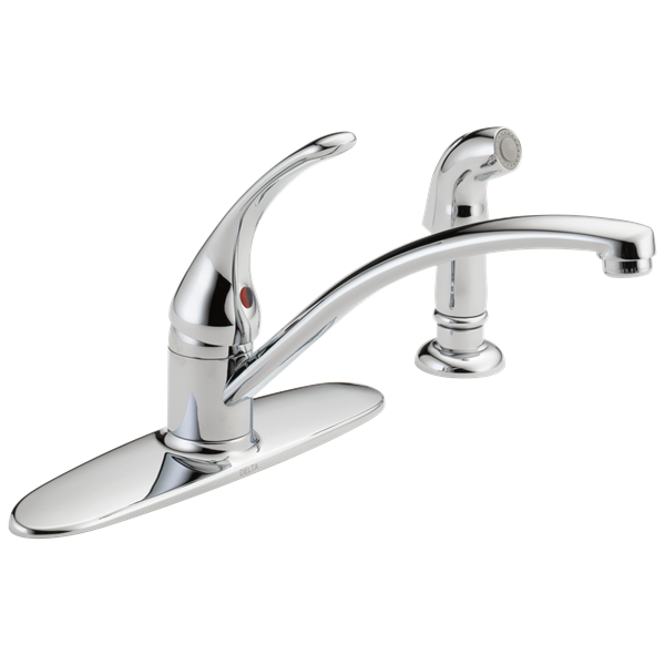 Delta - Foundations Single Handle Kitchen Faucet With Spray