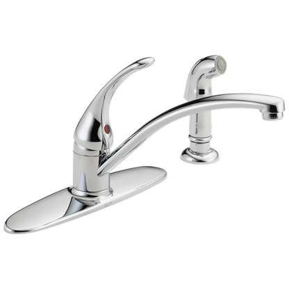 Delta - Foundations Single Handle Kitchen Faucet With Spray