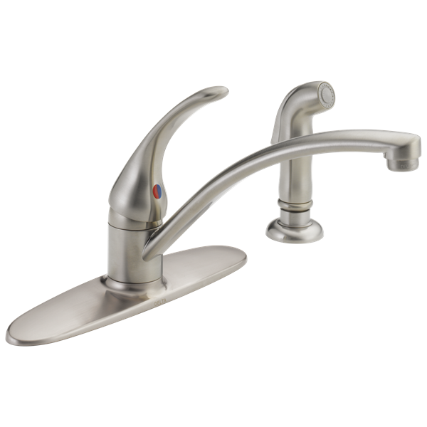 Delta - Foundations Single Handle Kitchen Faucet With Spray