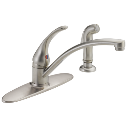 Delta - Foundations Single Handle Kitchen Faucet With Spray
