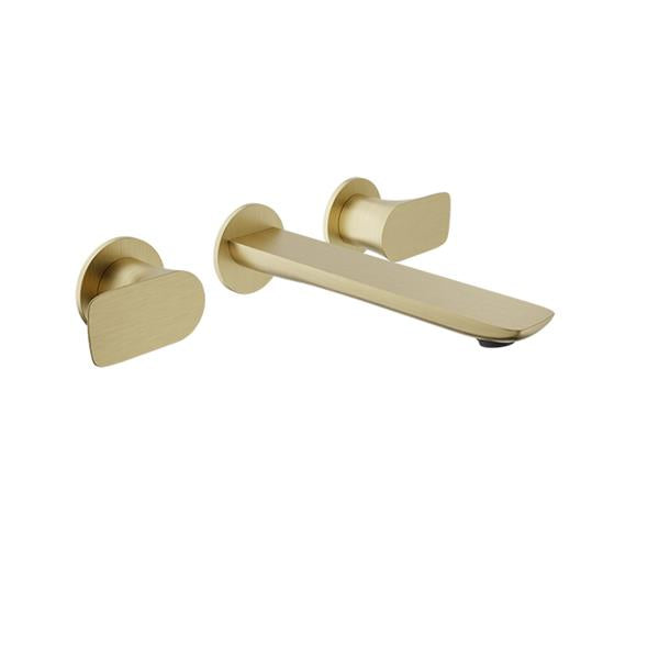 Baril - Sens B45 2 handles wall-mounted lavatory faucet, drain not included