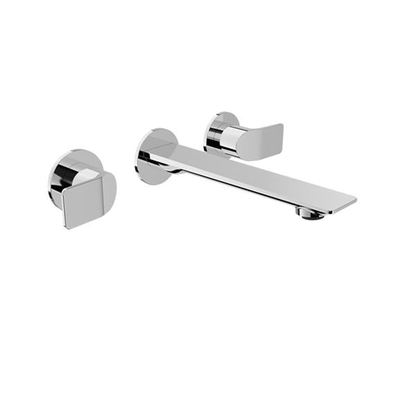 Baril - Profile B46 2 handles wall-mounted lavatory faucet, drain not included