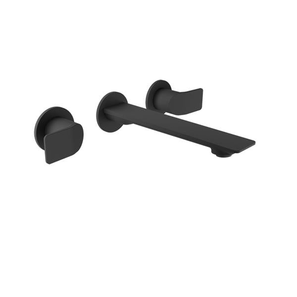 Baril - Profile B46 2 handles wall-mounted lavatory faucet, drain not included