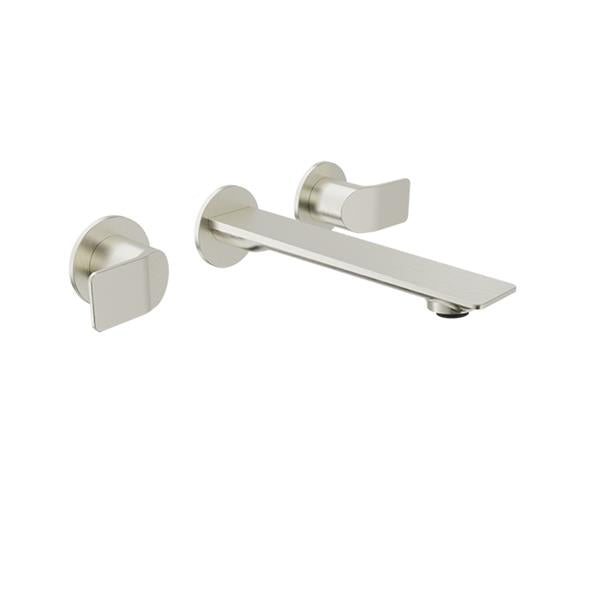 Baril - Profile B46 2 handles wall-mounted lavatory faucet, drain not included