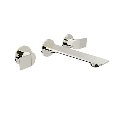 Baril - Profile B46 2 handles wall-mounted lavatory faucet, drain not included
