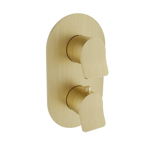 Baril - Profile B46 Complete thermostatic pressure balanced shower control valve with 1-way diverter