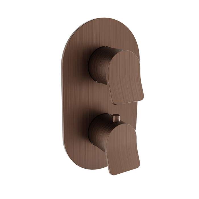 Baril - Profile B46 Trim only for thermostatic pressure balanced shower control valve with 3-way diverter