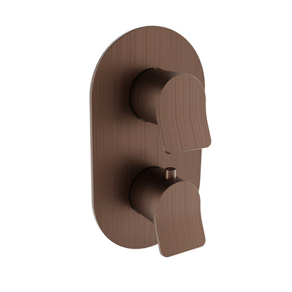 Baril - Profile B46 Trim only for thermostatic pressure balanced shower control valve with 3-way diverter