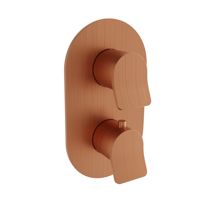 Baril - Profile B46 Trim only for thermostatic pressure balanced shower control valve with 3-way diverter