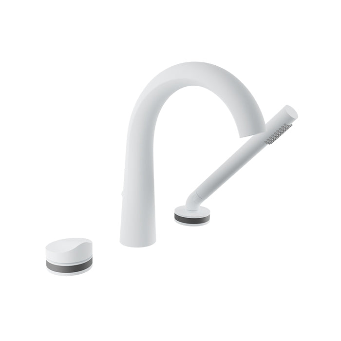 Baril - Flora B47 3-piece deck mount tub filler with hand shower