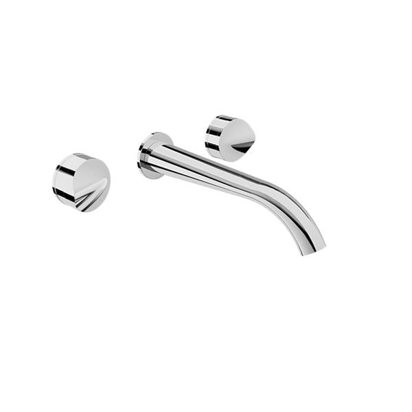 Baril - Flora B47 2 handles wall-mounted lavatory faucet, drain not included