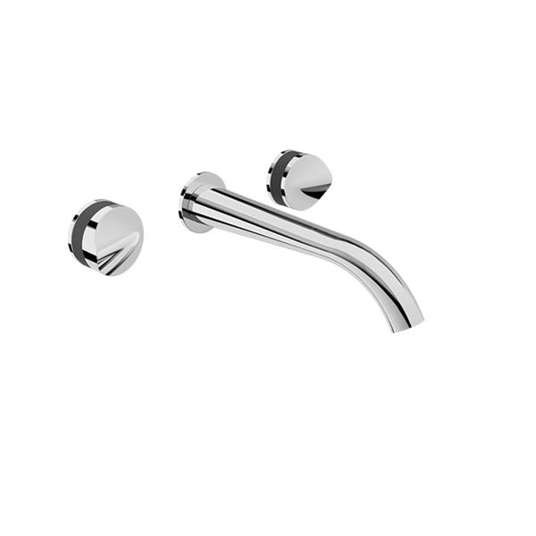 Baril - Flora B47 2 handles wall-mounted lavatory faucet, drain not included