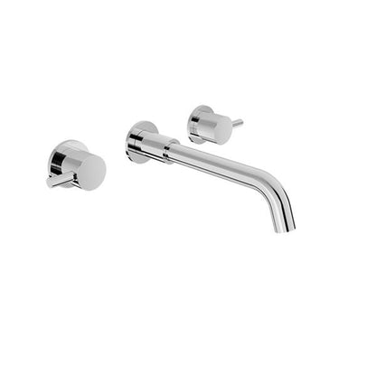 Baril - Zip B66 2 handles wall-mounted lavatory faucet, drain not included