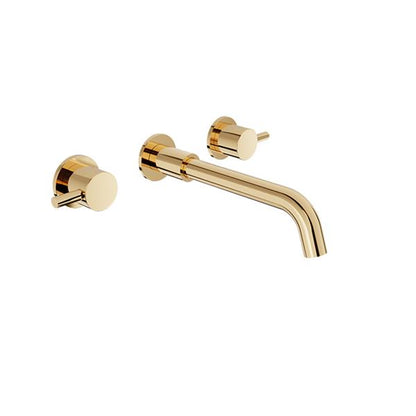 Baril - Zip B66 2 handles wall-mounted lavatory faucet, drain not included