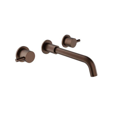 Baril - Zip B66 2 handles wall-mounted lavatory faucet, drain not included