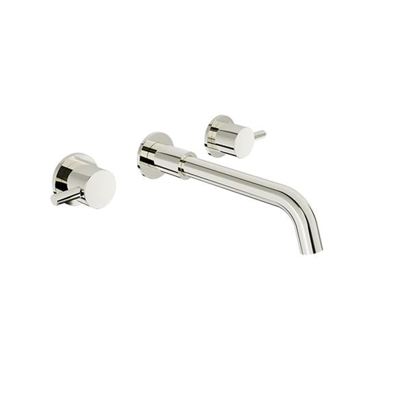 Baril - Zip B66 2 handles wall-mounted lavatory faucet, drain not included