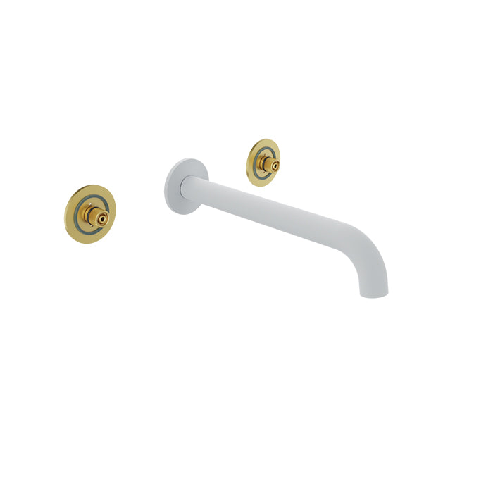 Baril - Air B80 Trim only for for 2 handles wall-mounted lavatory faucet (without handle), drain not included