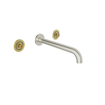 Baril - Air B80 Trim only for for 2 handles wall-mounted lavatory faucet (without handle), drain not included