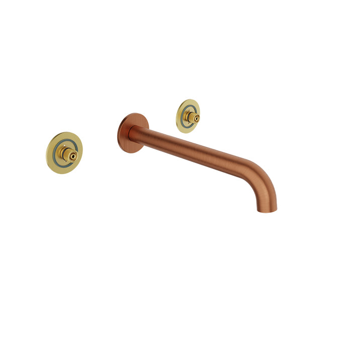 Baril - Air B80 Wall-mounted 8 Inch c/c lavatory faucet, drain not included (without handle)