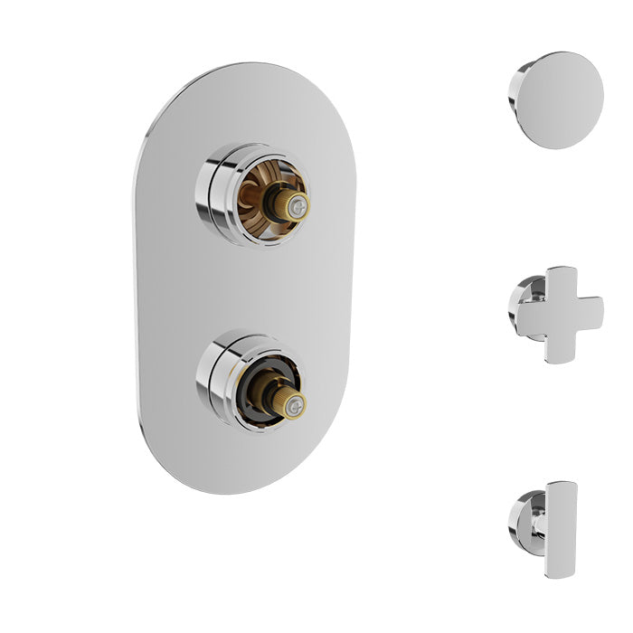Baril - Air B80 Trim only for thermostatic pressure balanced shower control valve with 1-way diverter (without handle)