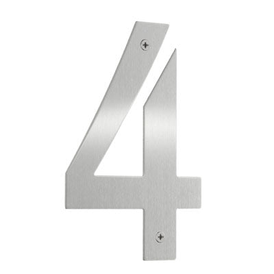 Beslagsboden - House Number 4 in Stainless Steel