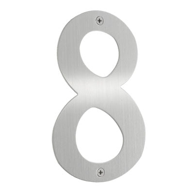 Beslagsboden - House Number 8 in Stainless Steel