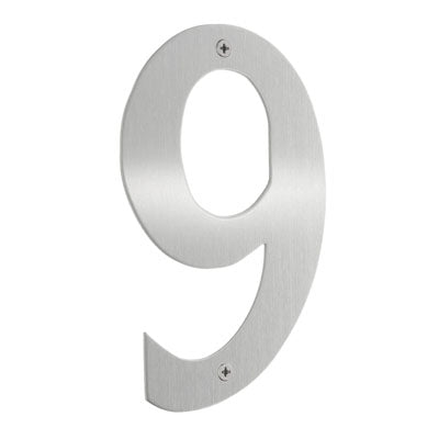 Beslagsboden - House Number 9 in Stainless Steel