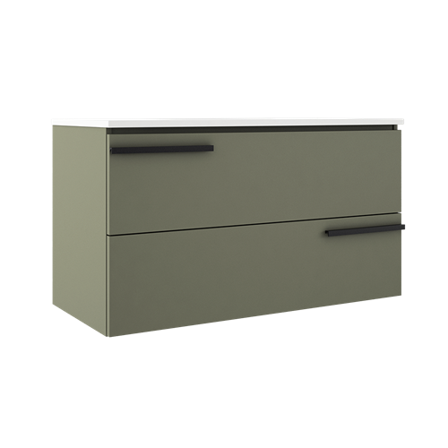 Ico - Accent 36 Inch Two Drawer Wall-Mounted Vanity
