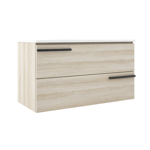 Ico - Accent 36 Inch Two Drawer Wall-Mounted Vanity