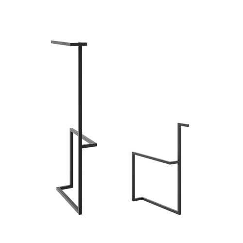 Ico - Accent Decorative Leg Set with Towel Holder - Anthracite