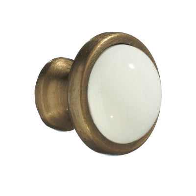 Beslagsboden - Knob In Zinc/Ceramic, Diameter 38 Mm