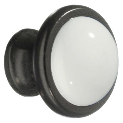 Beslagsboden - Knob In Zinc/Ceramic, Diameter 38 Mm